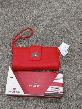 Mundi PVC Red Wallet/Clutch NWT In Box